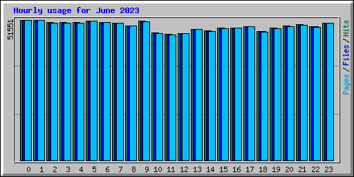 Hourly usage for June 2023