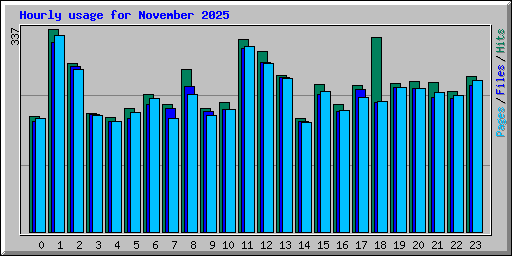 Hourly usage for November 2025