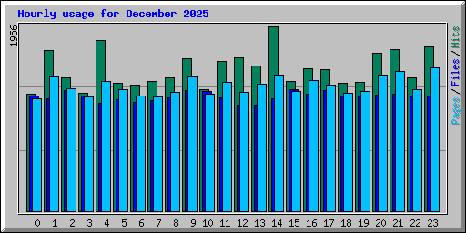 Hourly usage for December 2025