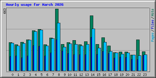Hourly usage for March 2026