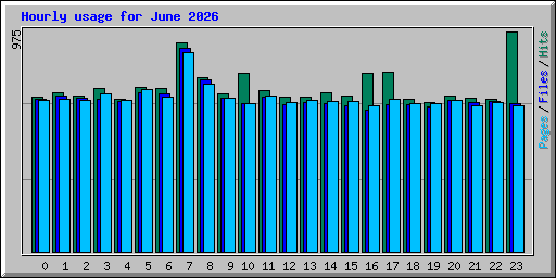Hourly usage for June 2026