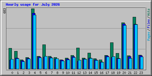 Hourly usage for July 2026